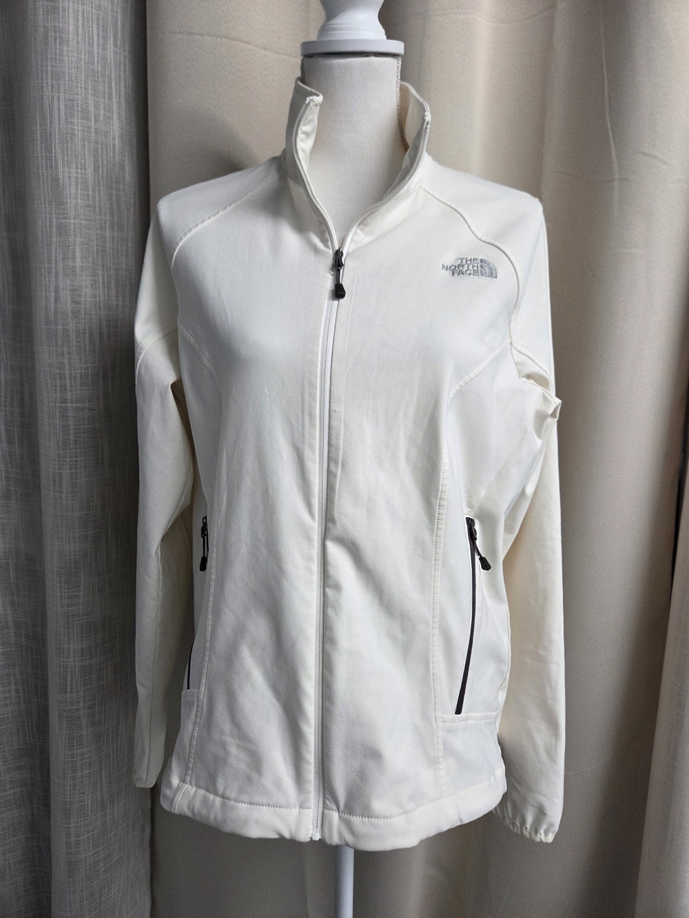 The North Face Women's Off-White Full-Zip Jacket Adventurous Gorpcore Size L